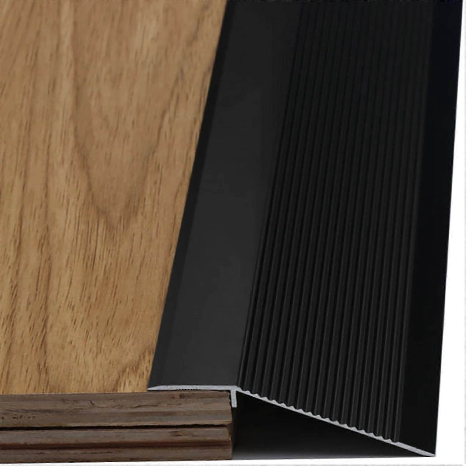 Aluminium Threshold Ramp, NonSlip Wheelchair Ramp, Lightweight Reducer for Doors, Scooters, Black