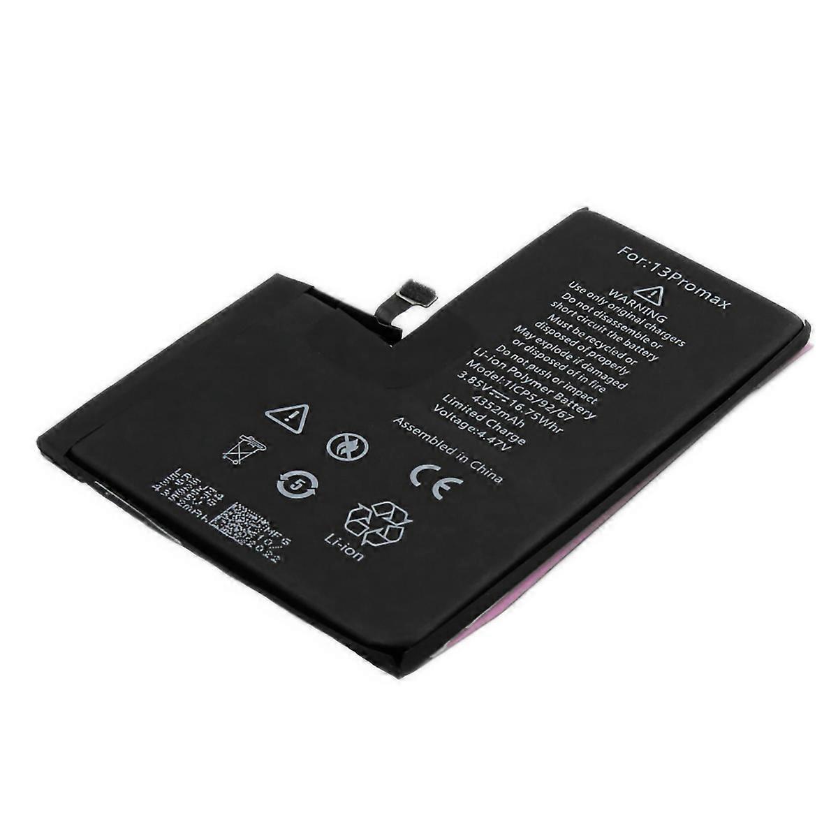 Replacement Battery for iPhone 13 Pro Max 3.85V Li-Polymer 4352mAh, Black
