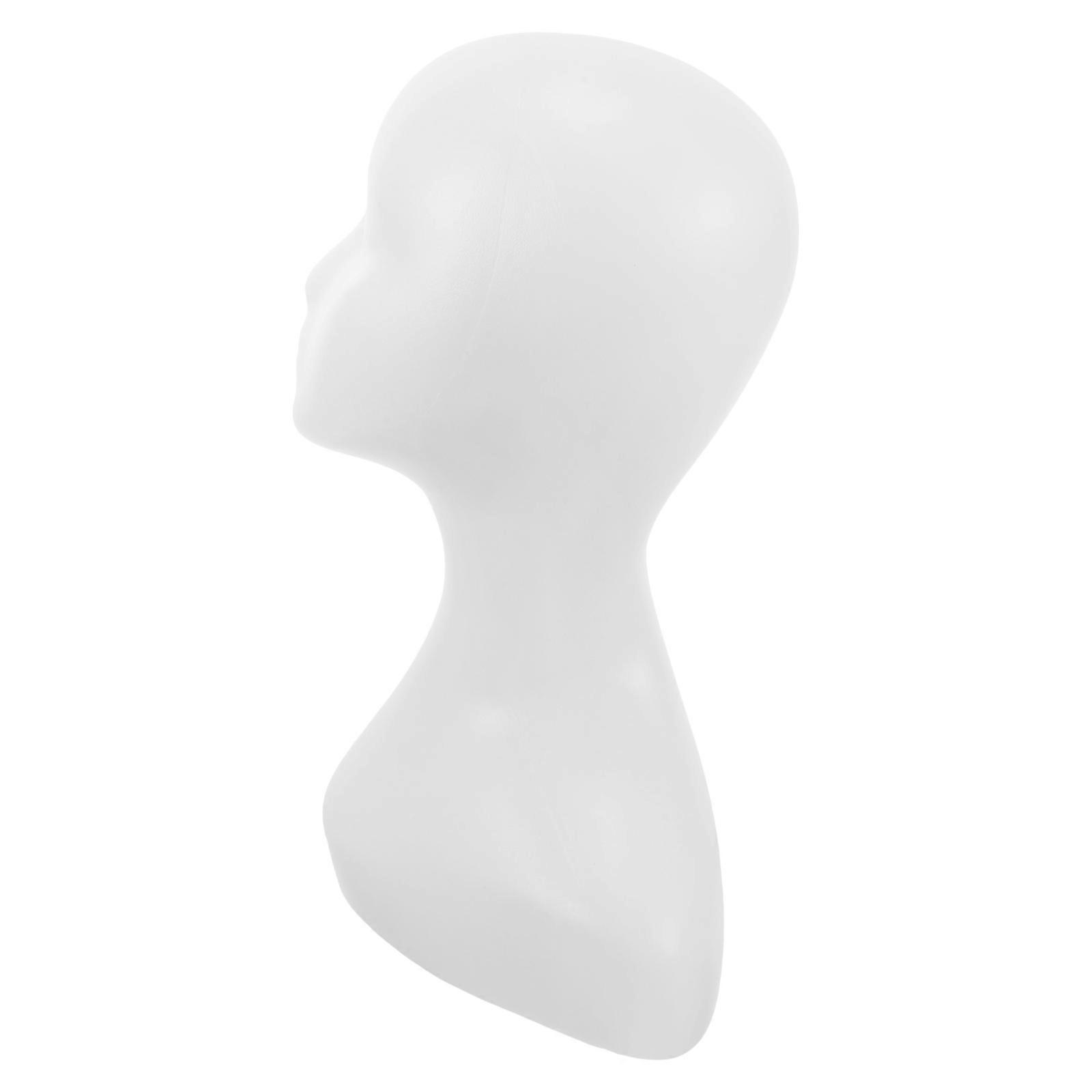 Creative Women Mannequin Head Model for Display Use with PE Material White Color