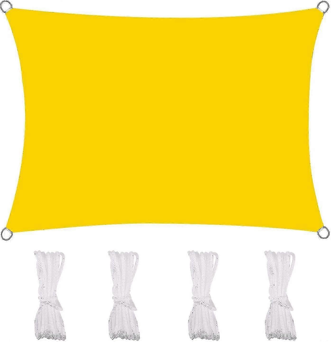 Black Rectangular Sun Shade, 2x1.8m, UV Resistant Waterproof Tarp for Outdoor Use