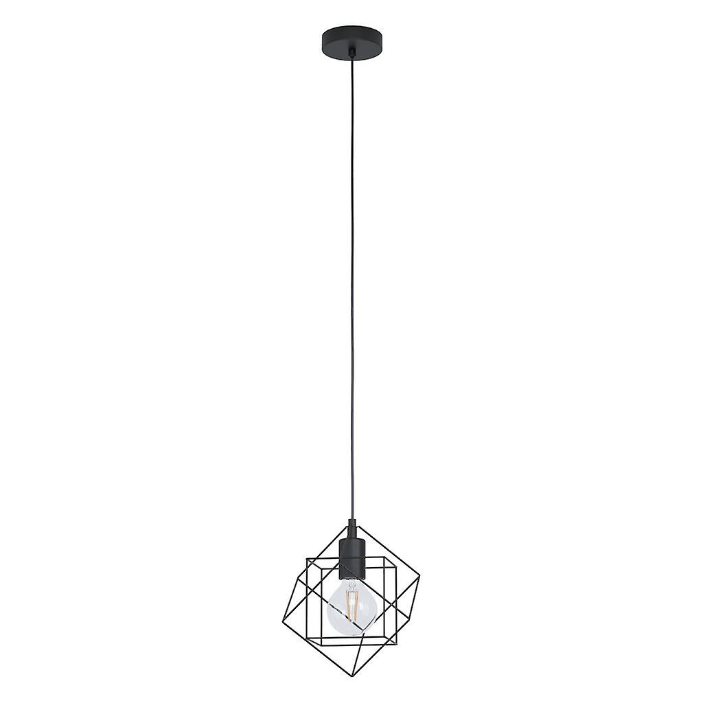 Straiton Wire Frame Pendant Ceiling Light Black