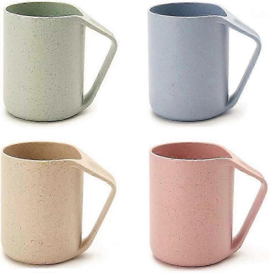 Biodegradable Mugs Crafted From Wheat Straw And Starch, Large Capacity Unbreakable Cups For Indoor Outdoor Use