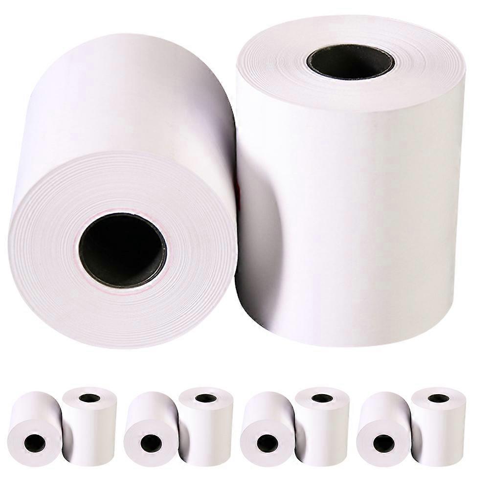 Portable Thermal Paper Roll 10 Rolls For POS Machines And Thermal Printers 8X6.8X6.8Cm White Printing Receipts