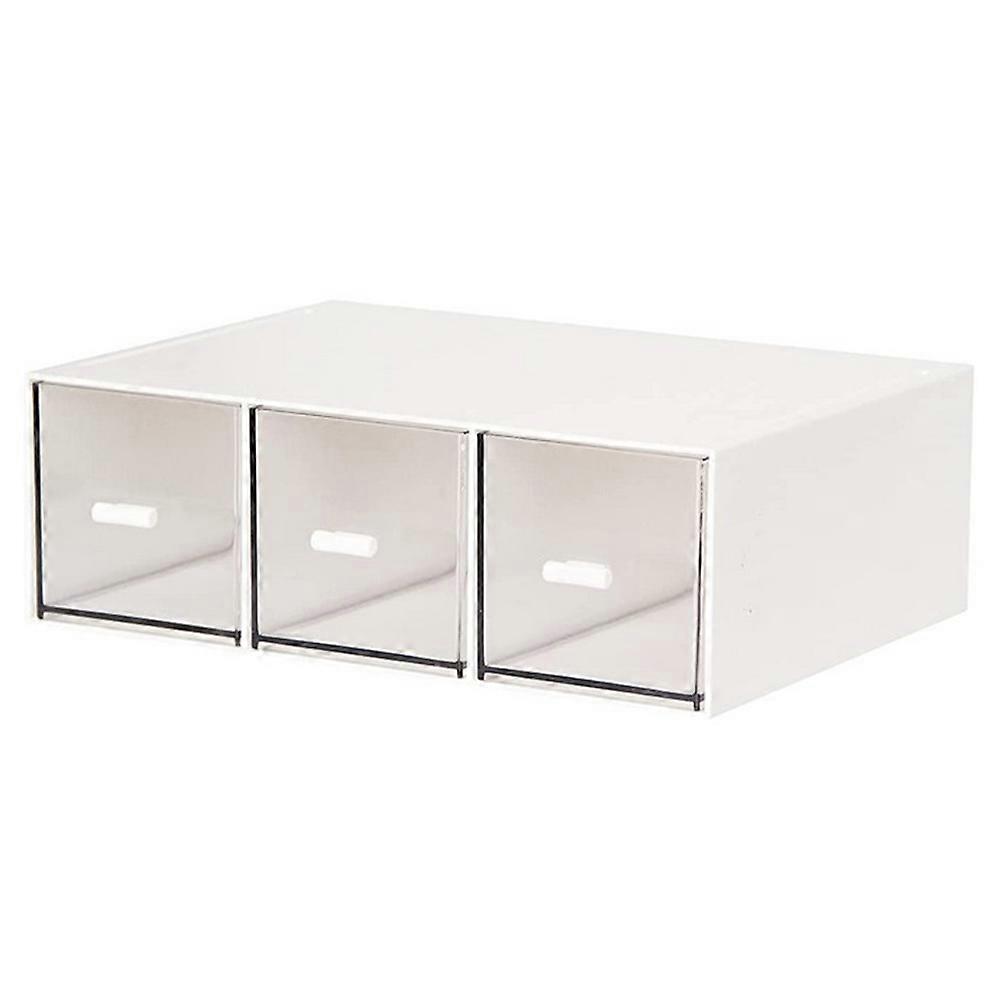 Multi-Layered Clear Drawer Organizers Rectangular Storage Bin With Dividers Perfect For Desk Home Use 23X17CM Dustproof Functionality 1Pack