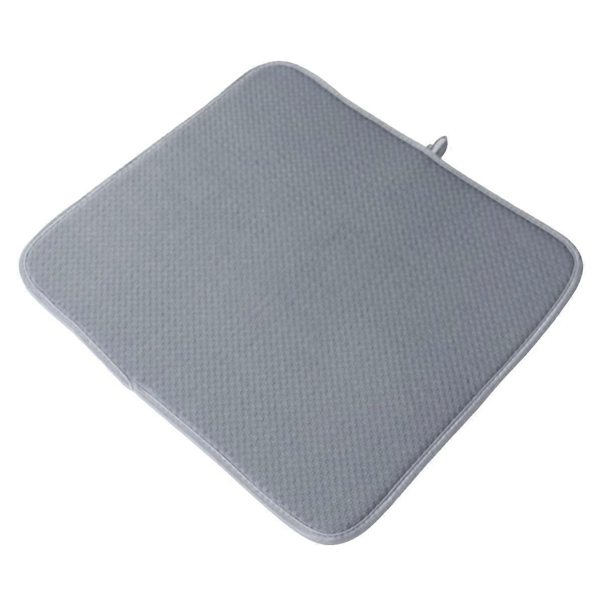 Multipurpose Kitchen Counter Drying Mat Rectangular Grey Heat Resistant 1Pack