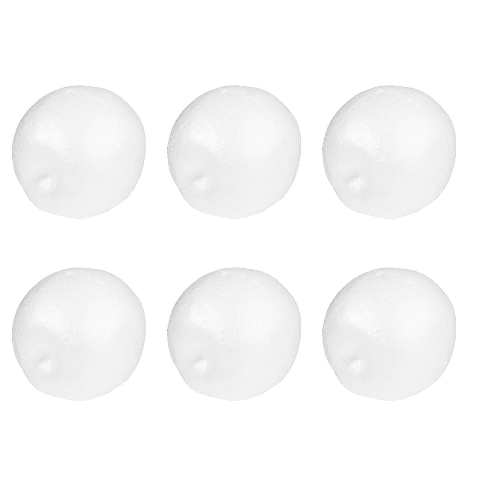 6pcs Apple Shaped Foam Models for DIY Crafts, Lightweight & Safe White Foam for Painting, Christmas Decor, Creative Projects & Aesthetic Development