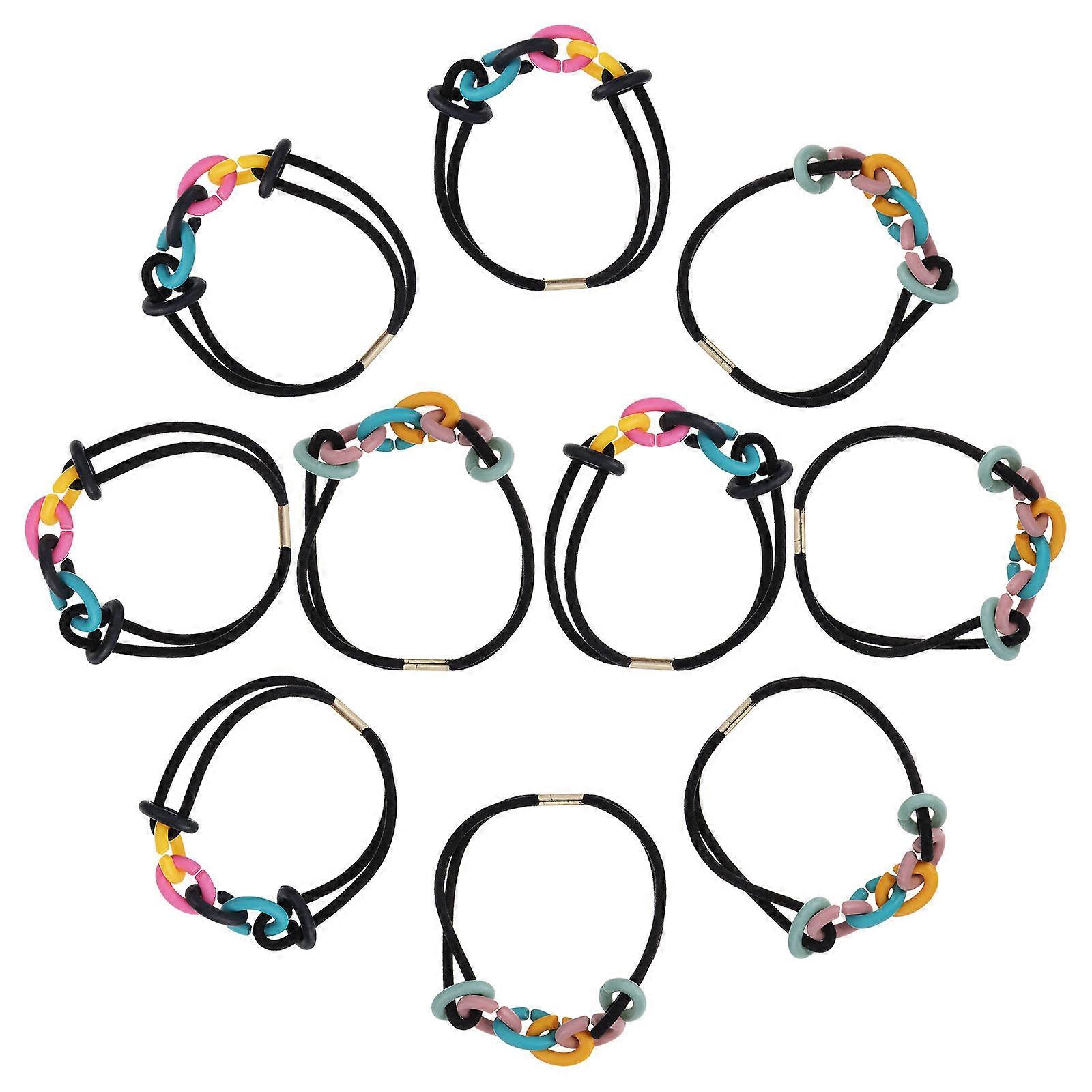 Here's a polished and engaging product description for your **10 Pcs Colorful Elastic Hair Coils Ponytail Holders**:
✨ **10 Pcs Colorful Elastic