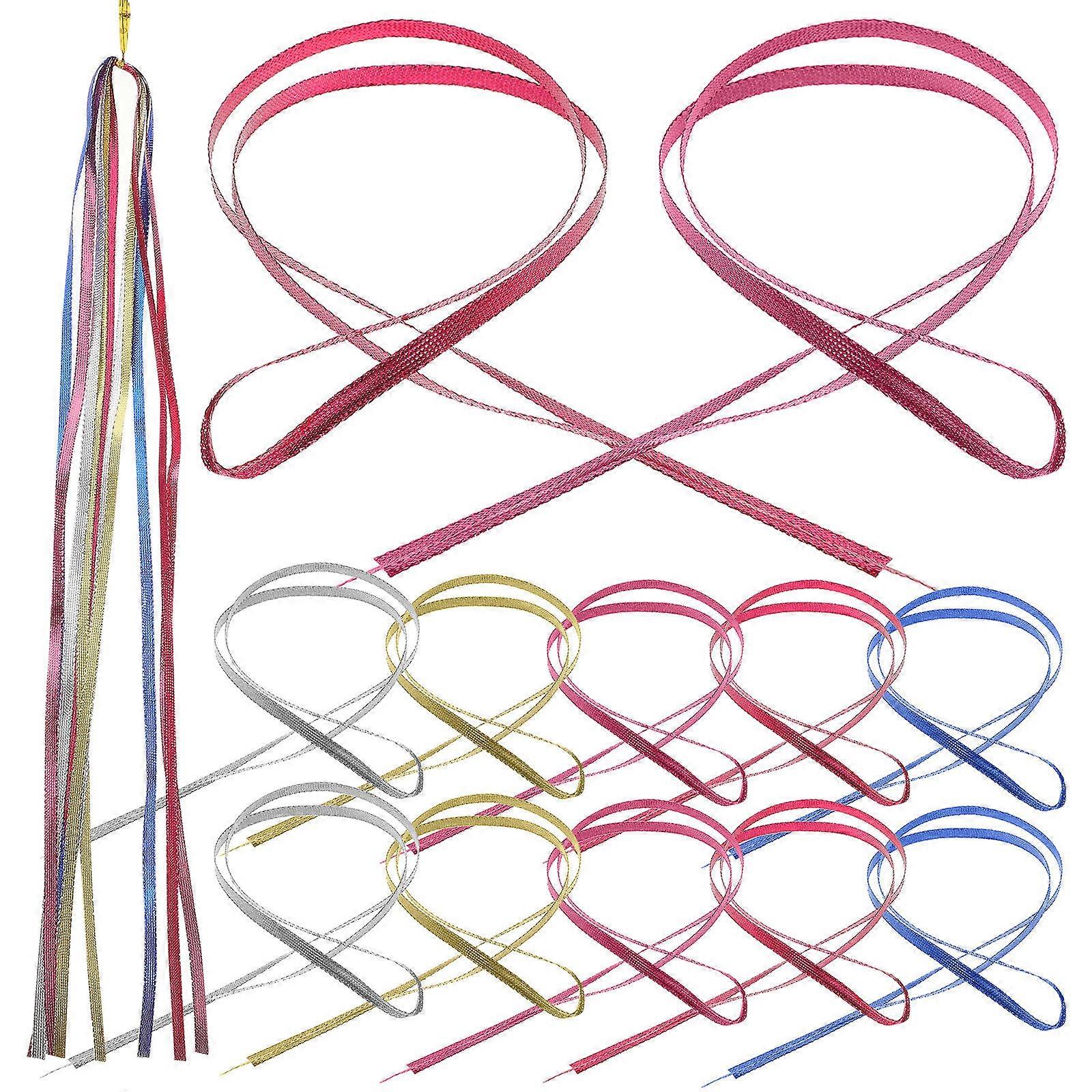 6 Pieces Assorted Color Nylon Hair Braiding Ropes for Hair Styling with Simple DIY Use