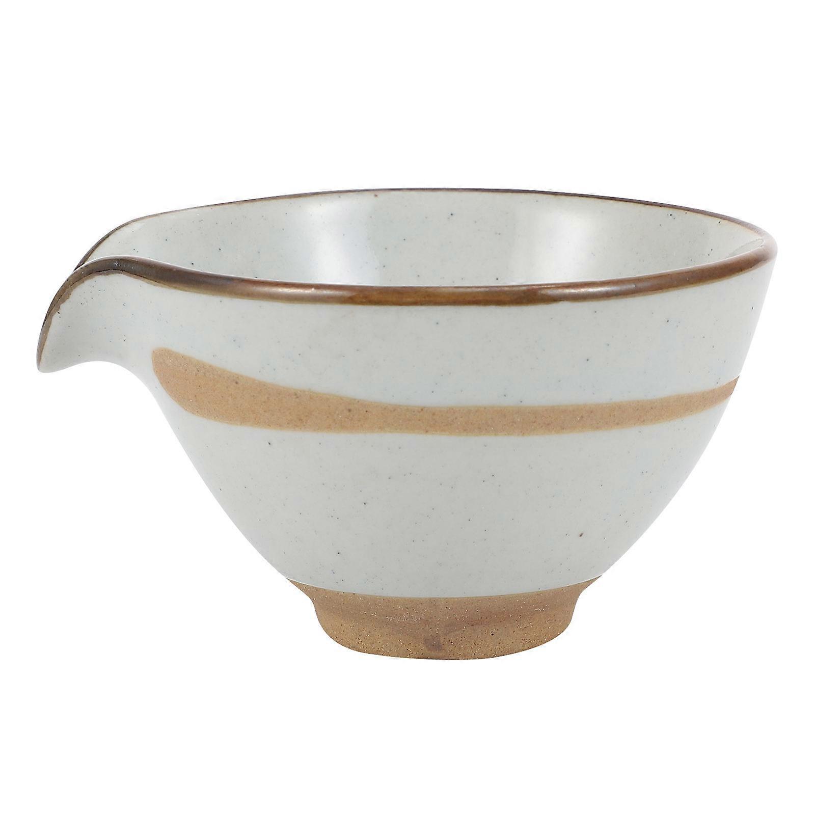 Dipping Bowl 1Set For Minced Garlic Container Salad Dressing Container In Elegant Light Grey Ceramic