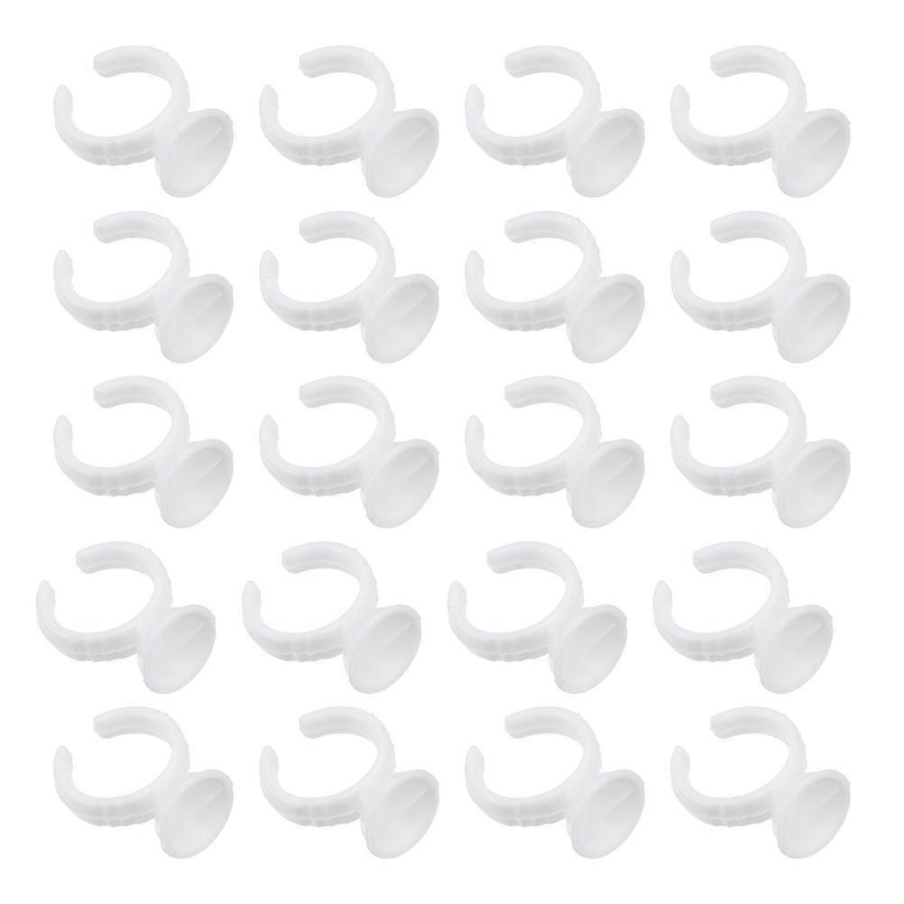 Glue Storage 200Set Round Plastic Glue Rings Cups for Professional Salon Use and Home Diy Use