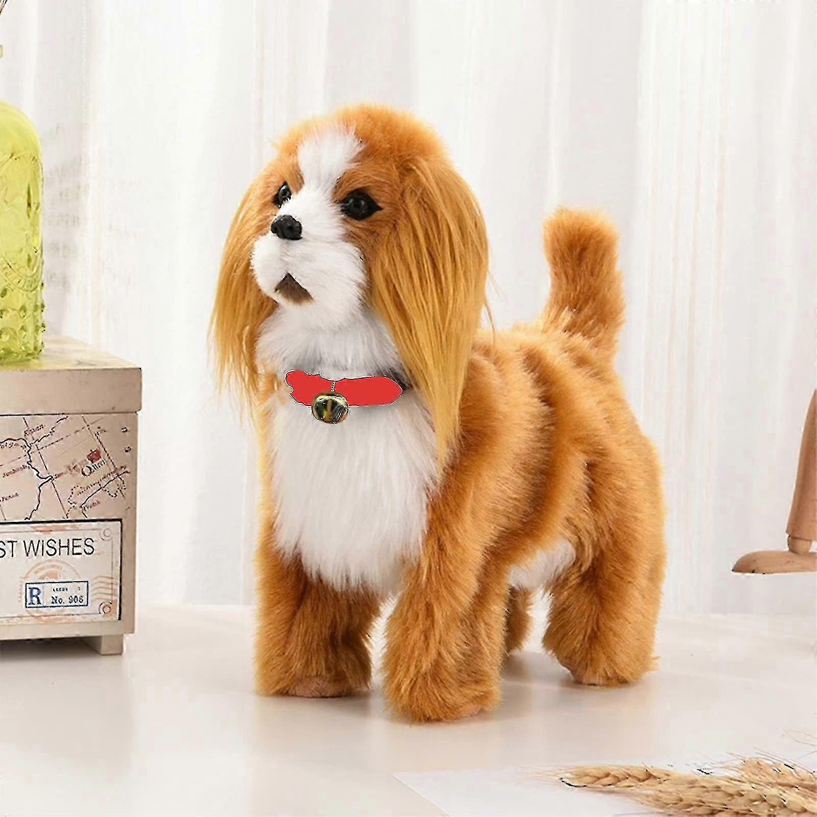 Touch Control Robot Dog for Christmas Gifts, Interactive Electronic Plush Puppy with Music