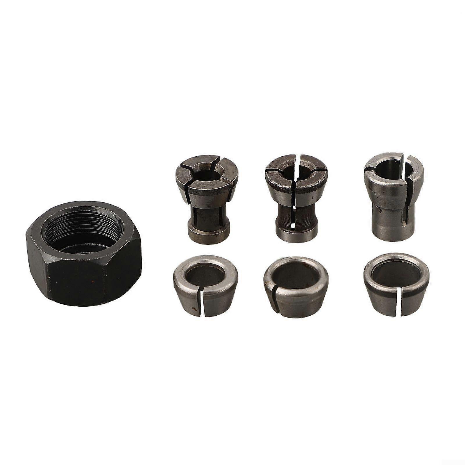 Spannzangenadapter-Set 7 Stück für Erhöhung der Trimm- und Gravurqualität, Kompatibel mit Standard Fräsen