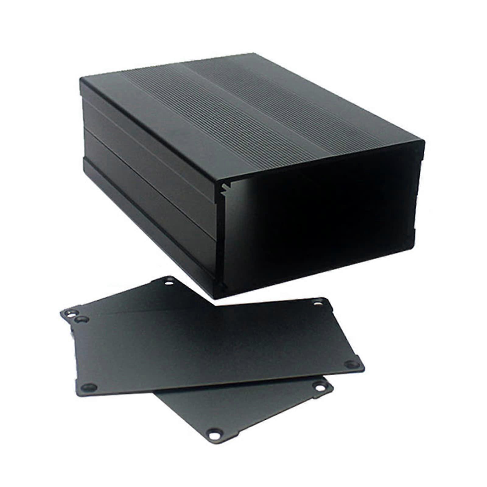Aluminum Electronic Project Enclosure Box for Case Sanding with 4 Fixed Holes for Audio Amplifier 5.91X4.13X2.17 Black