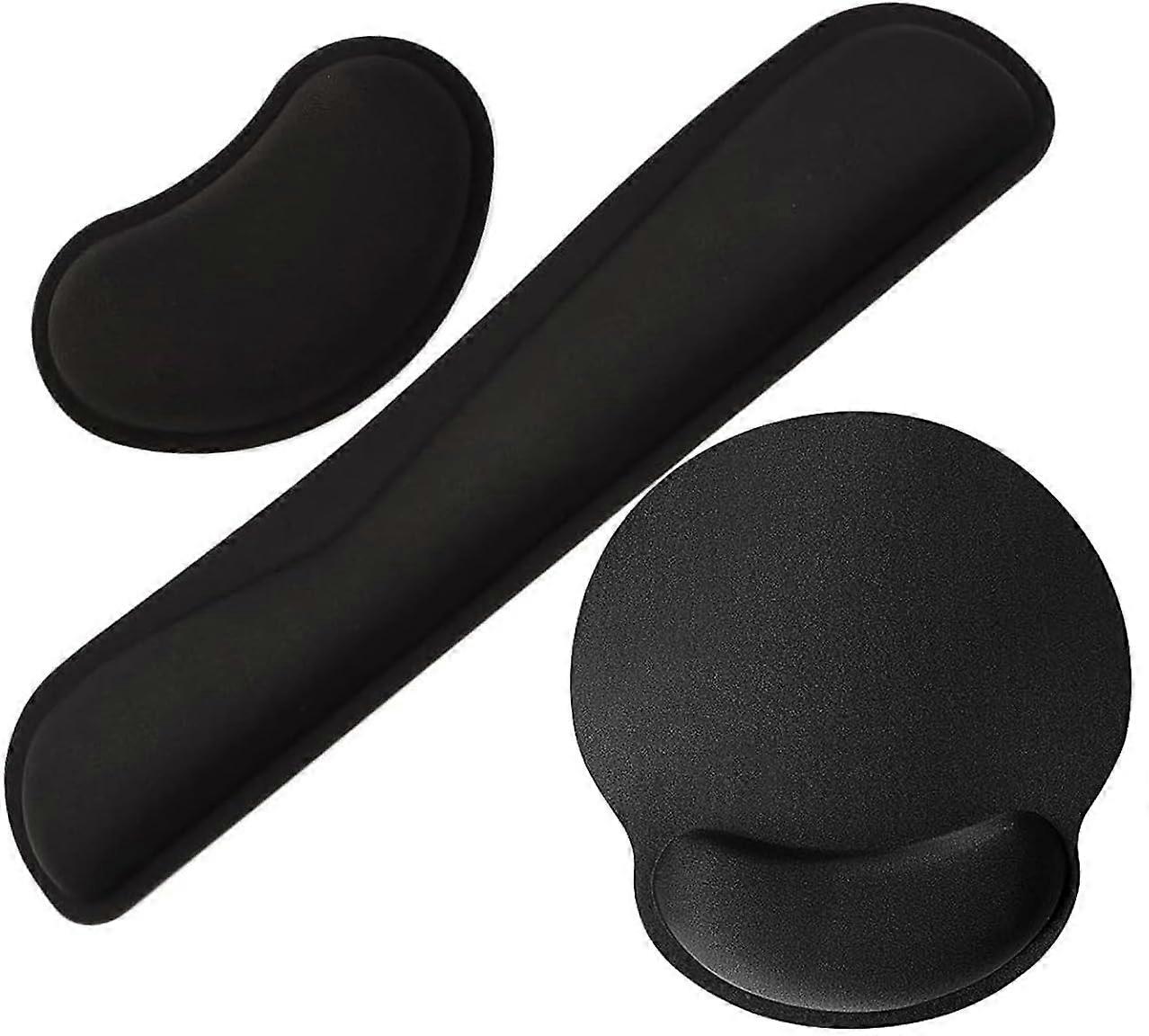 Mouse Pad Wrist Support, Mouse Mat Set, Ergonomic Wrist Rest Set  1 set
