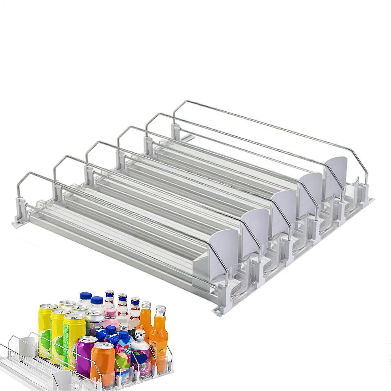 Automatic Refrigerator Organizer Cans (41x42cm) White