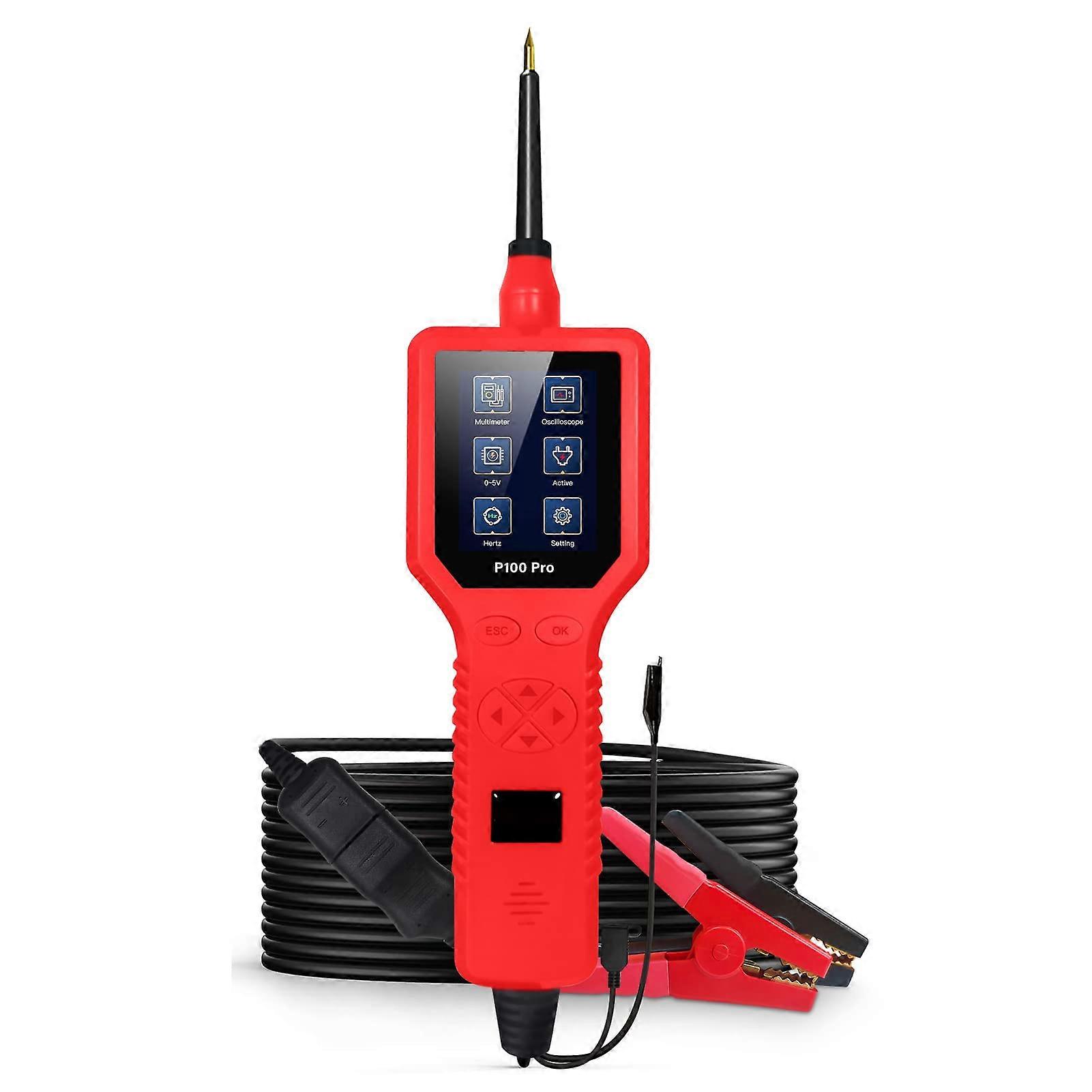 Injector Tester, Fuel System Analyzer, Automotive Circuit Diagnostic Tool, Digital Multimeter Compatible with Car Electric Fuel Injectors
