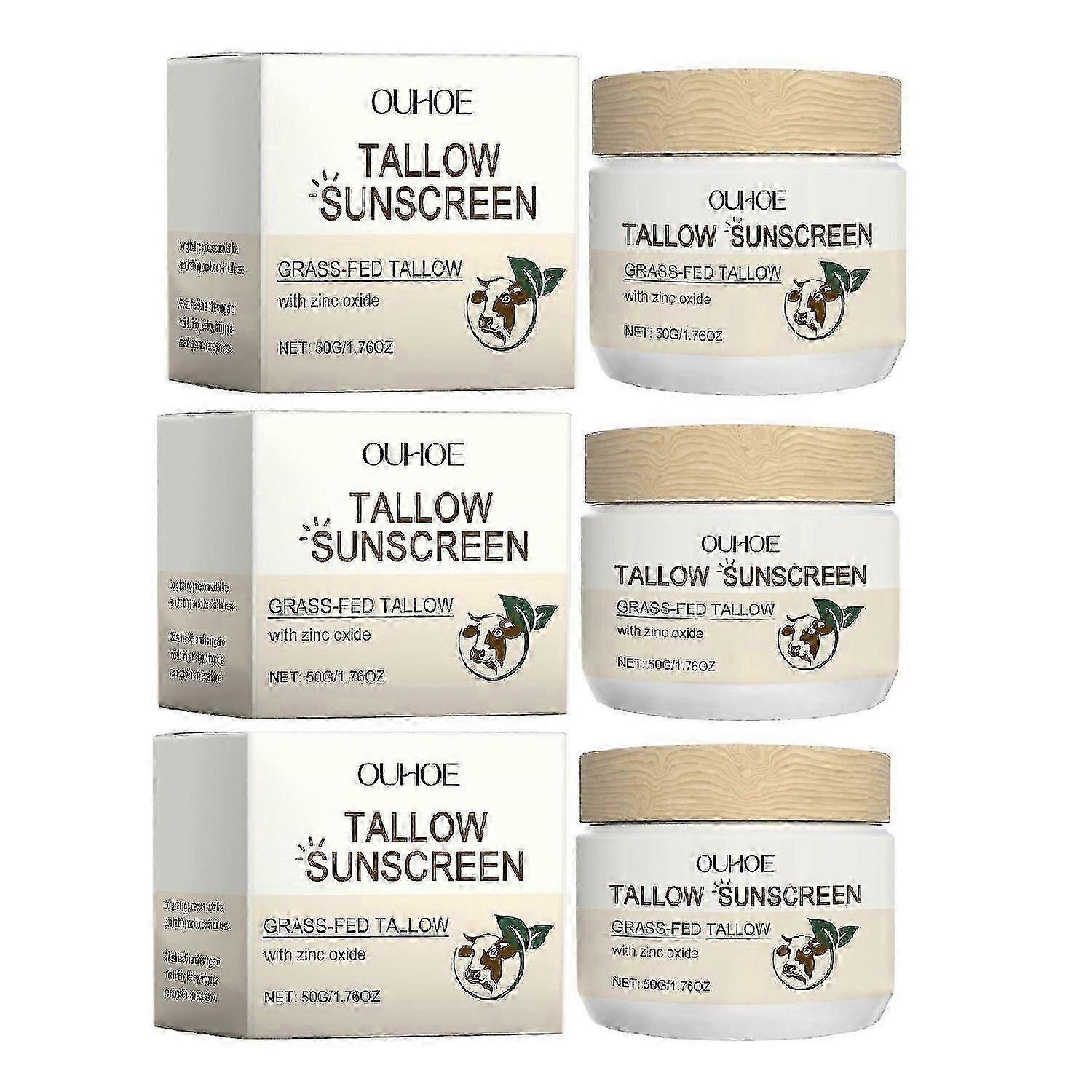Beef Tallow Sunscreen for Outdoors, Lightweight & Refreshing, Gentle Daily Care with SPF Protection, Hydrating & Shielding