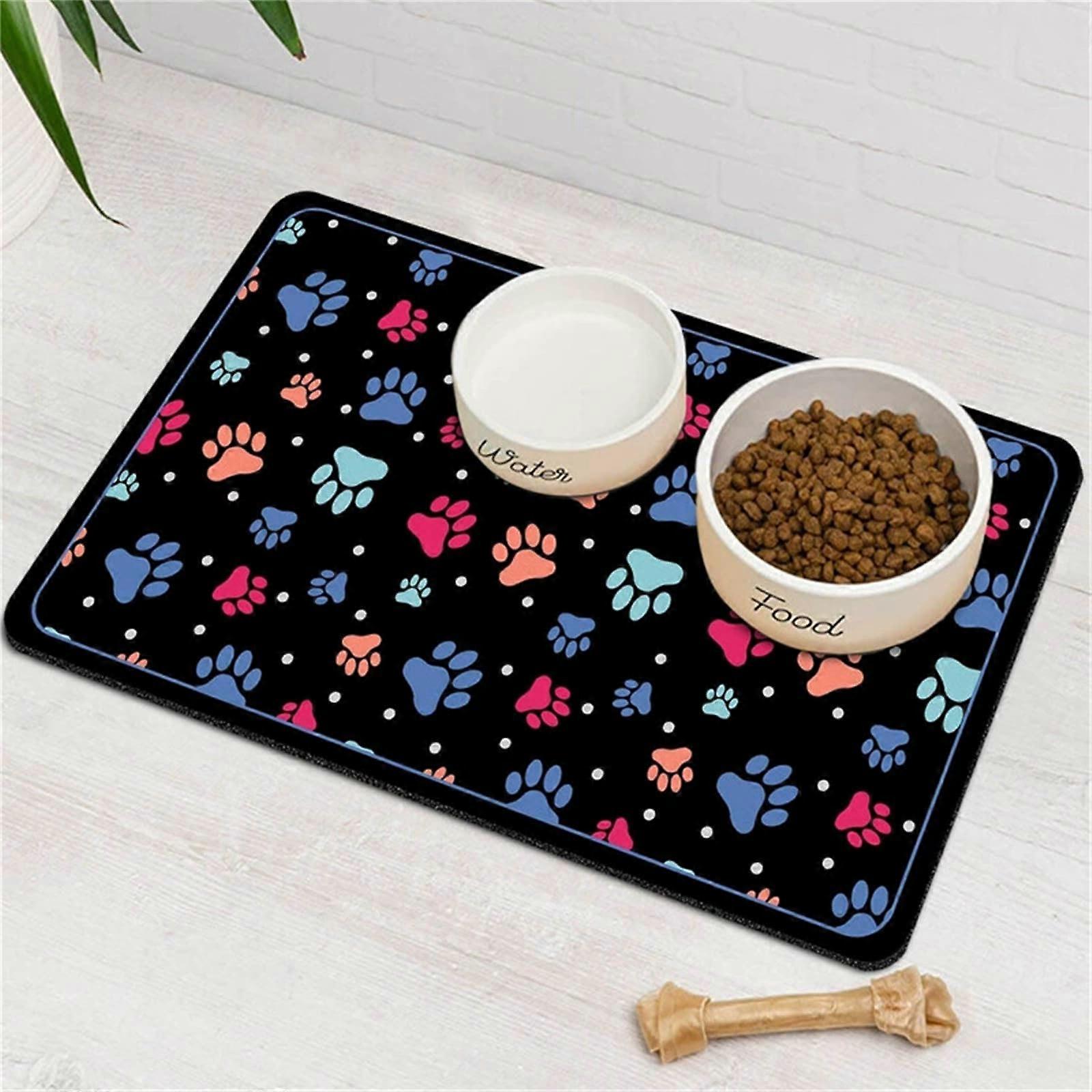 Feeding Mat Dog Large Non-Slip Absorbent Quick Drying 40x120cm Cat Bowl Mat Colorful C