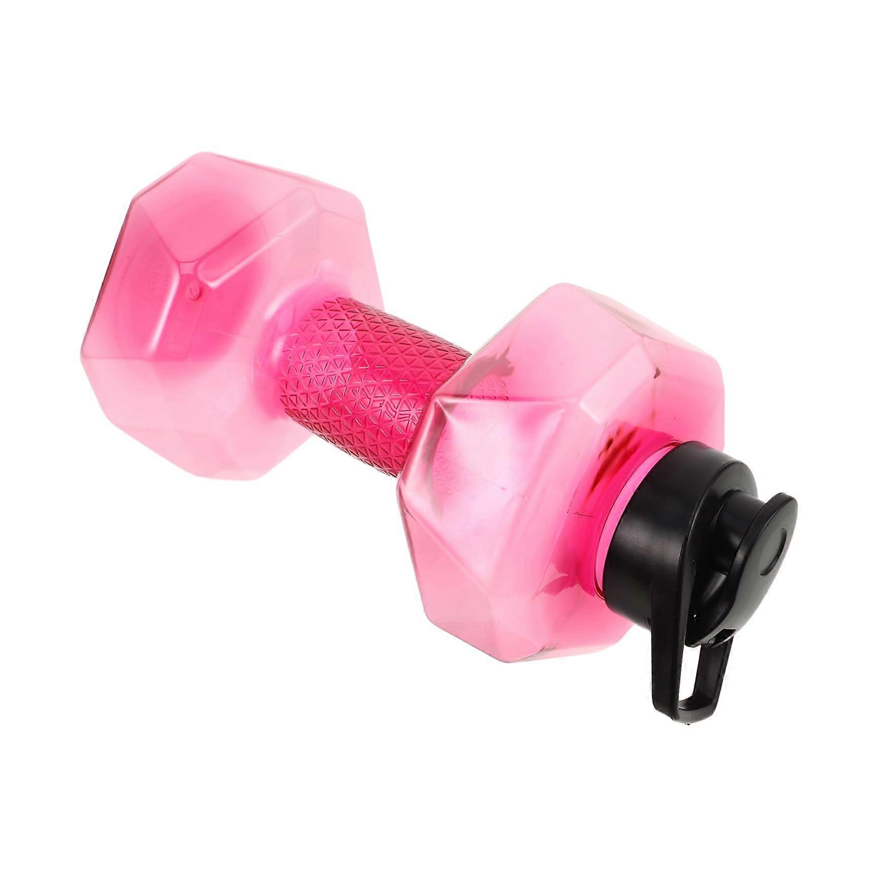 Dumbbell Shaped Sports Water Bottle Hydration Jug Leak Resistant Lid Ergonomic Handle Dual Purpose Design