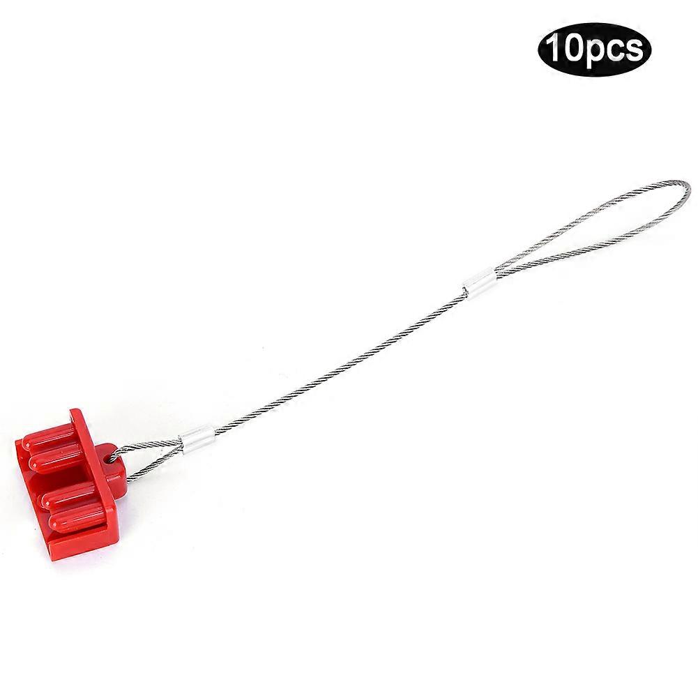 10Pcs Dust Cap for Forklift Connector Red Plastic Hard Texture Protection Cover 50A