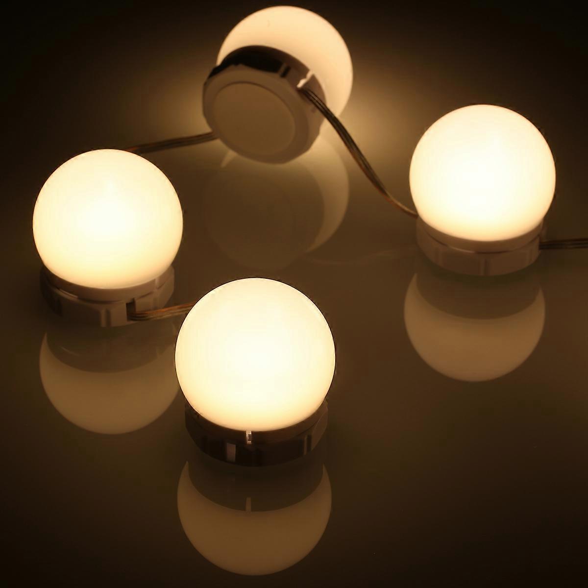 Tomshine Vanity Mirror Fill Lights with 10 Bulbs Adjustable 10 Brightness & 3 Color Temperatures USB Mirror String Light for Makeup Dressing Table
