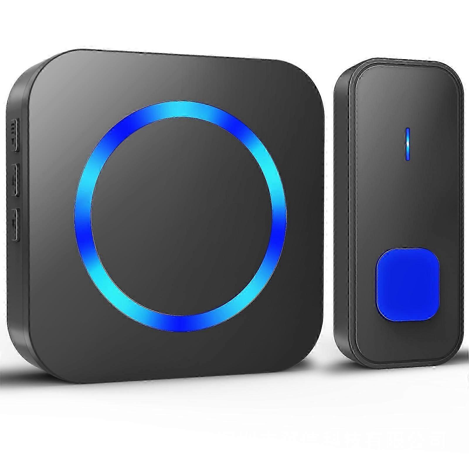 E-Commerce Waterproof Wireless Doorbell with LED Night Light for Home Use