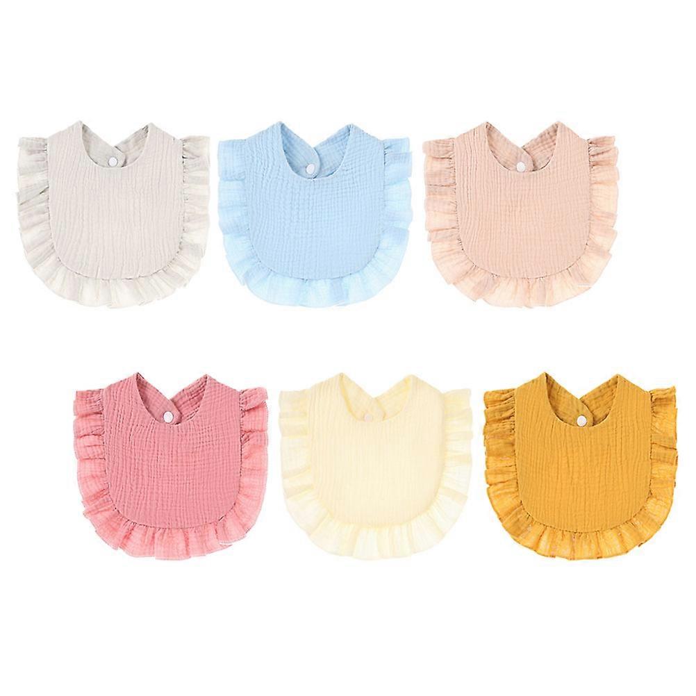 Baby Teething Bibs Baby Feeding Cotton Bibs Baby Clothing Accessory Assorted Protect Clothes 6Pcs