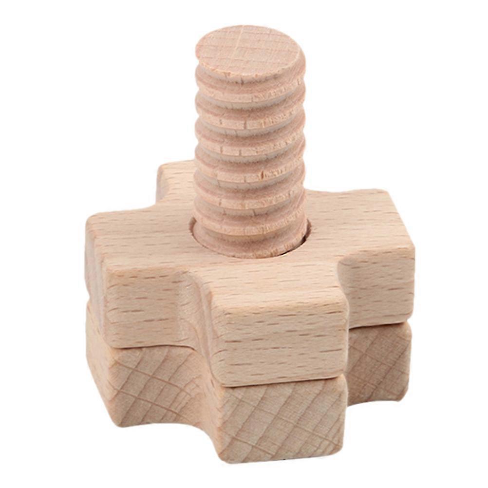 Screw Toy for Kids Use Beige Synthetic Material Early Education Supply Matching Plaything 6.5 x 5 inches
