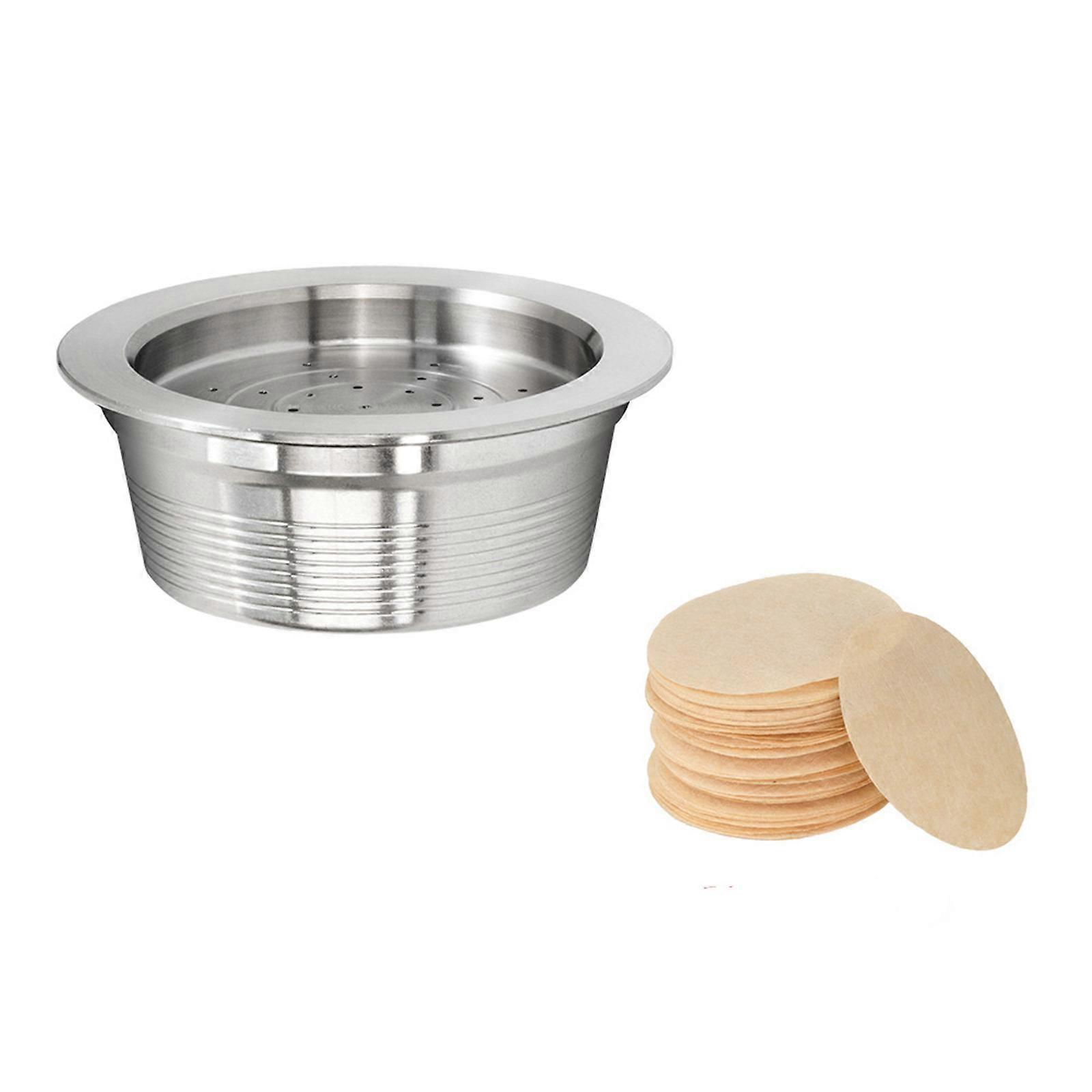 Reusable Metal Coffee Filter with 100 Paper Inserts Paper Filter Suitable for French Press and Espresso Machines Multicolor