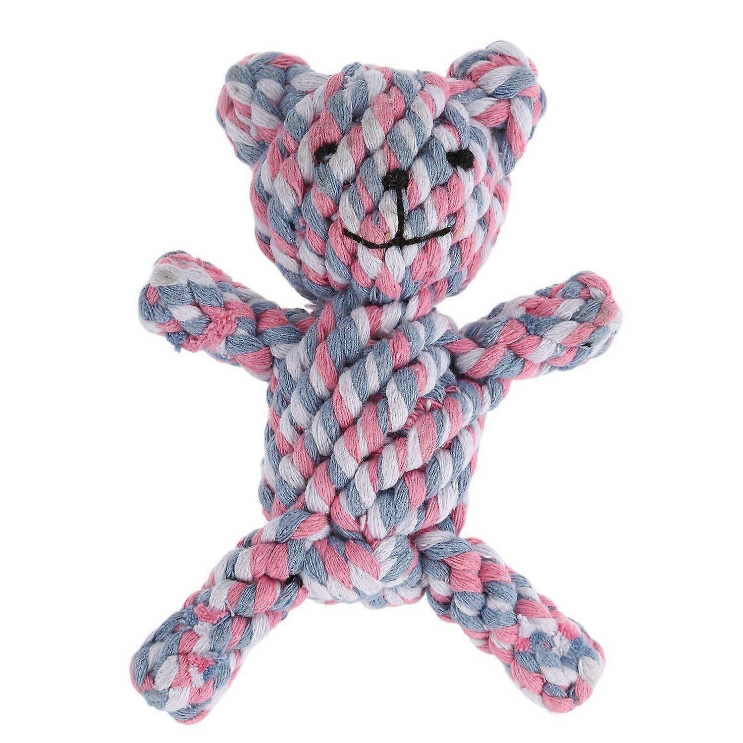 Chew Knot Toy Bear - Durable Cotton Rope Tug Toy for Strong Puppies and Dogs, Ideal for Playtime and Chewing