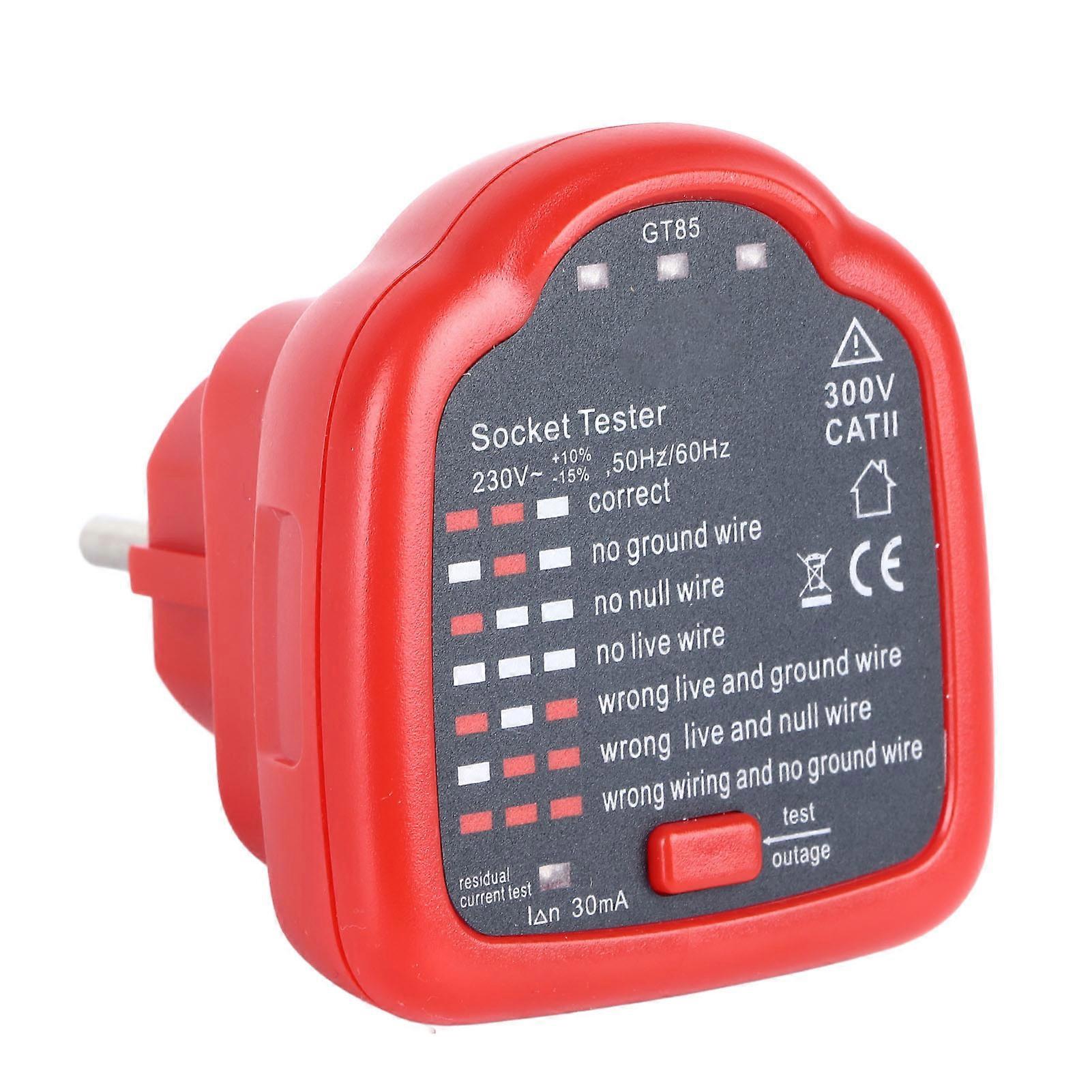 Socket Tester Electrical Detector AC Voltage Circuit Breaker Finder