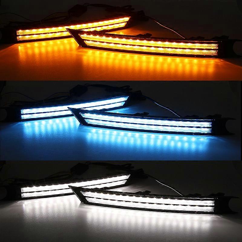 Applicable 3 Colors LED Daytime Running Light For Mazda CX-5 CX5 2017 2018 2019 DRL Flowing Turn Signal Fog Lamp Waterproof