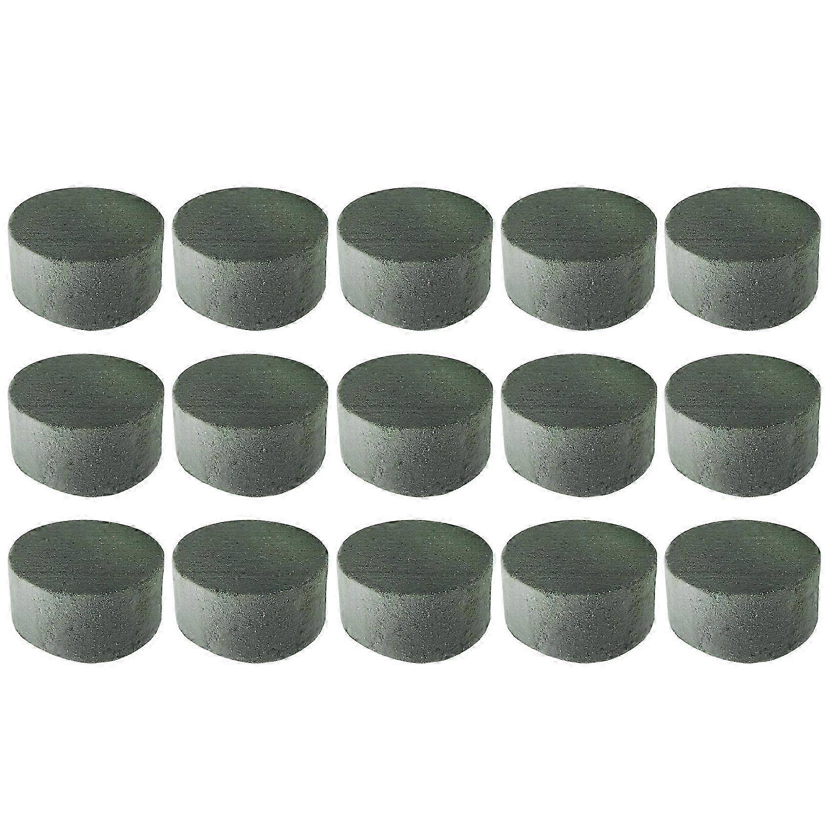2025 Floral Foam, 15 PCS Round Dry Floral Foam Blocks, Green Styrofoam Blocks for Artificial Flowers, Gr