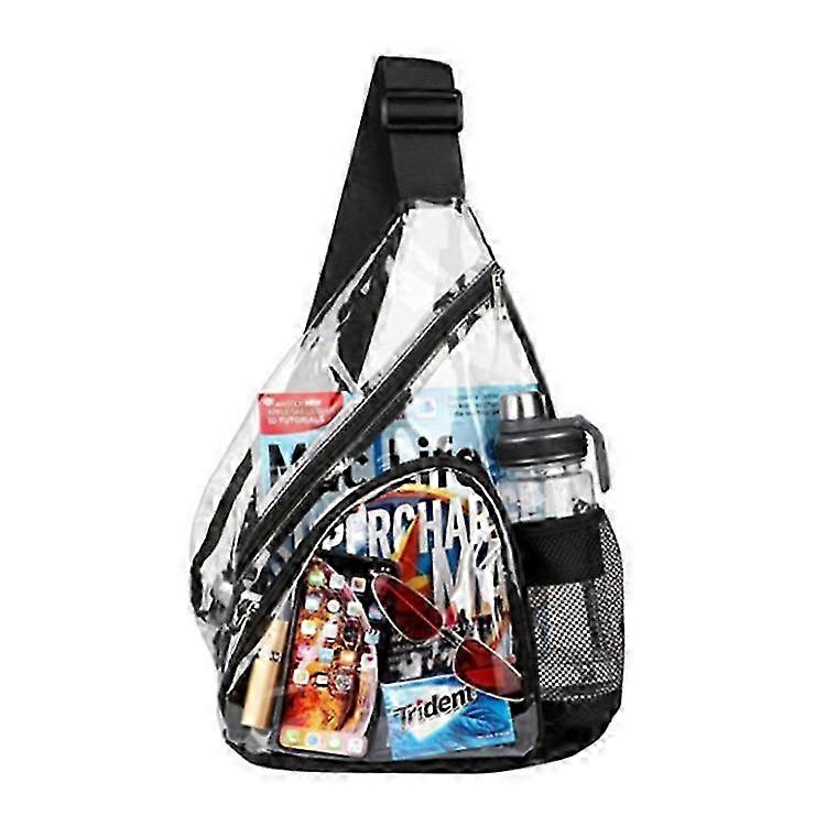 Clear PVC Sling Bag Stadium Approved, Backpack with Adjustable Strap