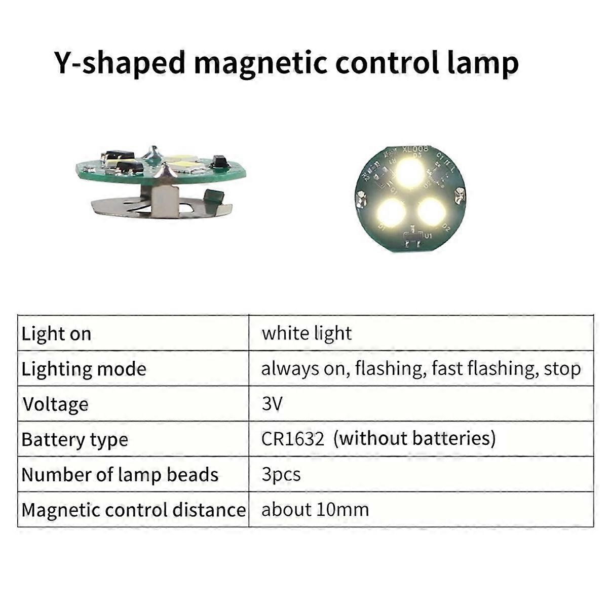 For Y Shape LED Light with Magnetic Control DIY 3D Printing Model Parts for Bambu AD5M K1