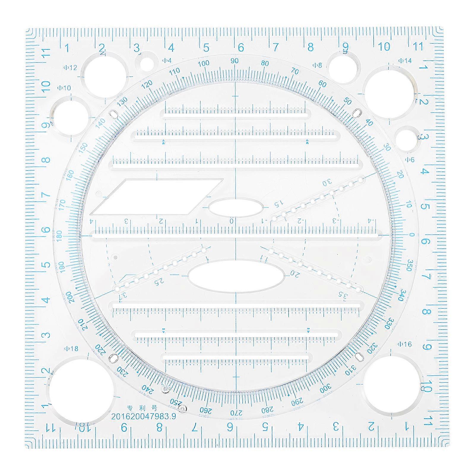 Hand Copy Ruler Geometric Drawing Tool for Student Learning Use