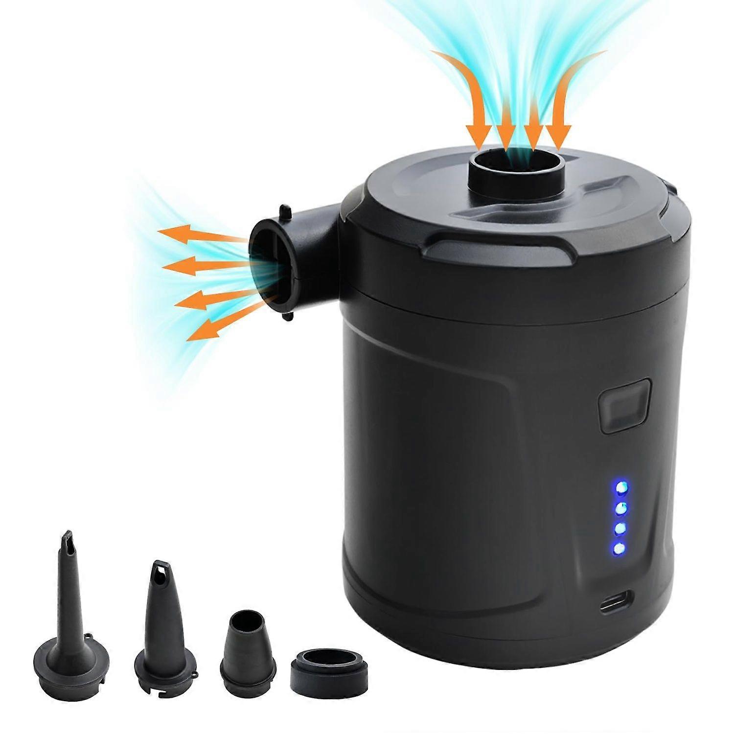 Portable Air Pump with 5200mAh Battery, USB Rechargeable Quick-Fill Inflator Deflator Air Mattresses Paddle Boats air beds Inflatable Pools Swimming R