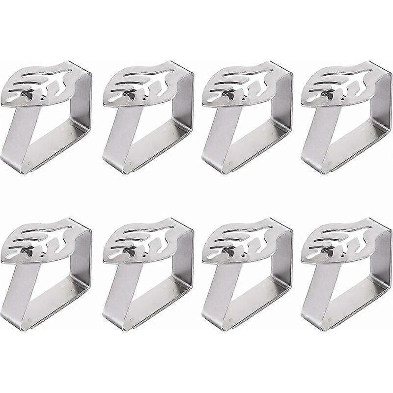 8 Pieces Stainless Steel Tablecloth Clips Leaf Shape Adjustable Tablecloth Clamp