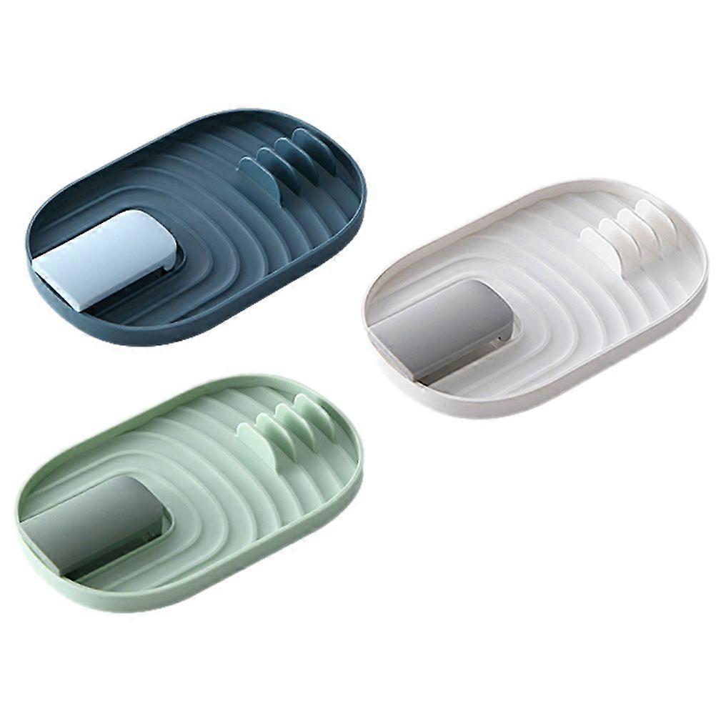 3pcs Multifunctional Spatula Pot Cover Stand Kitchen Spoon Stand Storage Rack