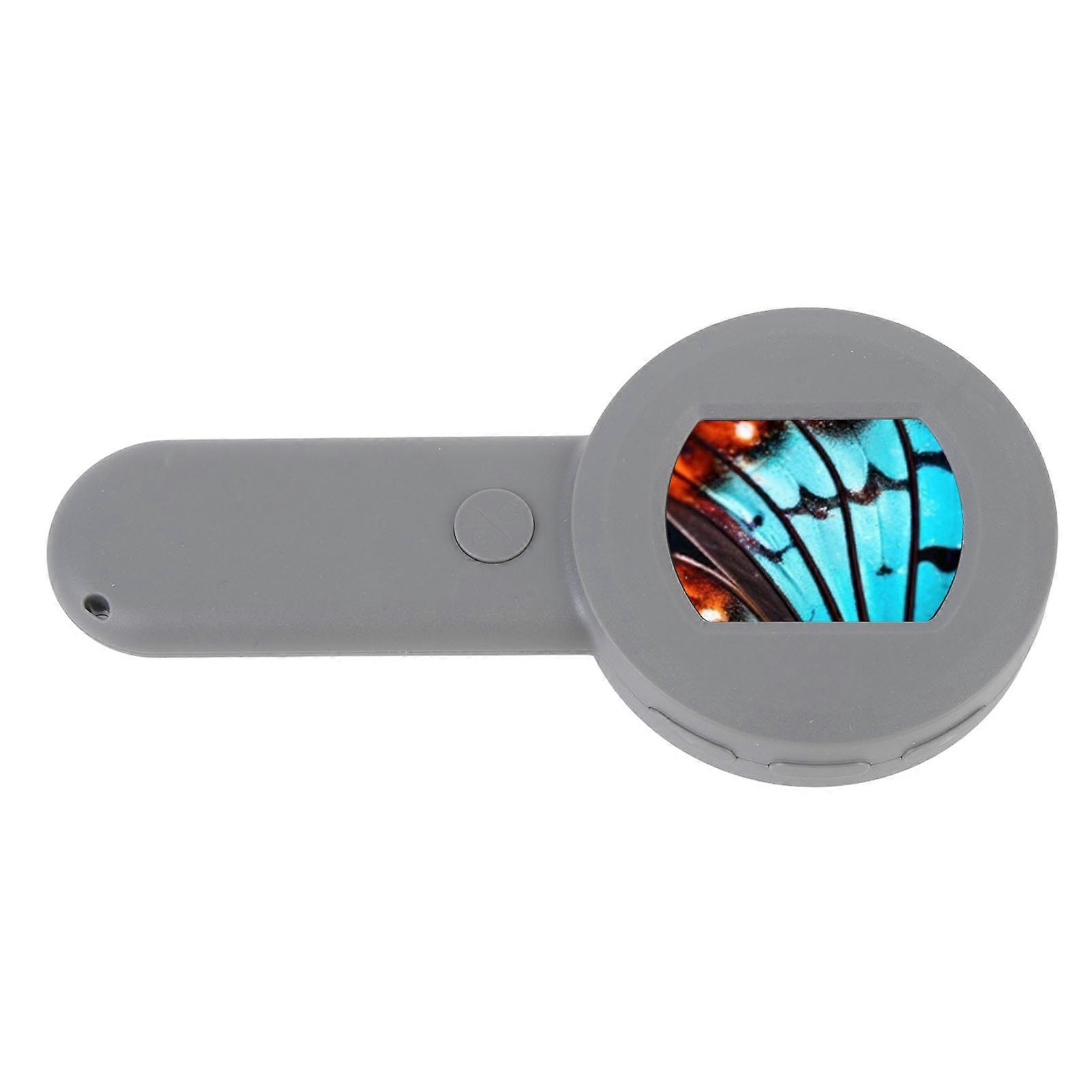 Digital Microscope 100X 2in LCD with 8 LED Lights Grey 16MP