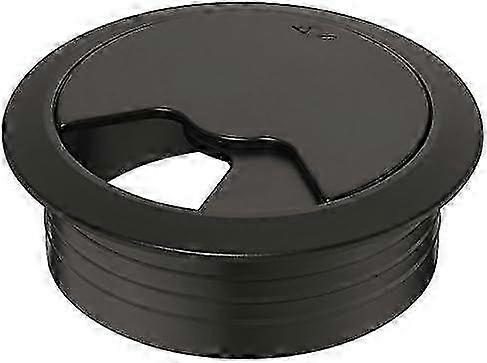 Plastic Cable Cover for Tables, 60mm Black Cable Organizer for Computer Cords, 6Pcs