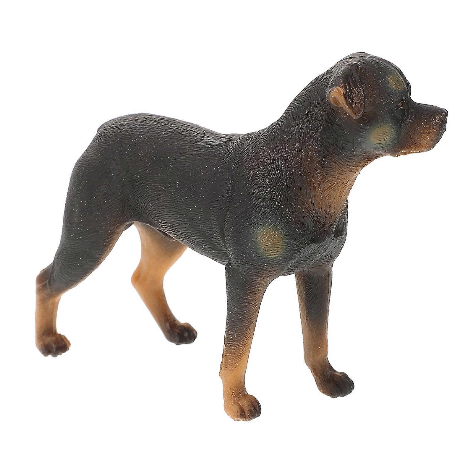 Simulation Dog Model Plastic Realistic Dog Figurine for Decor 4Pcs