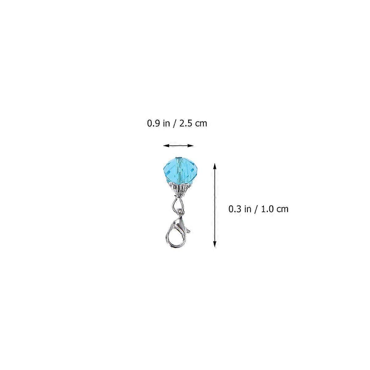 Floating Locket Charms Crystal Dangle Pendants for Earring Component Assorted Color 20Pcs