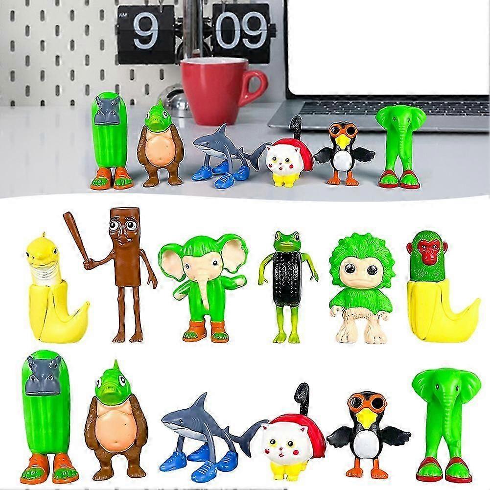 TungTungTungTung Sahur Italian Brainrot AI Animals Set Unique Decorative Ornament for Desk Shelf Decor