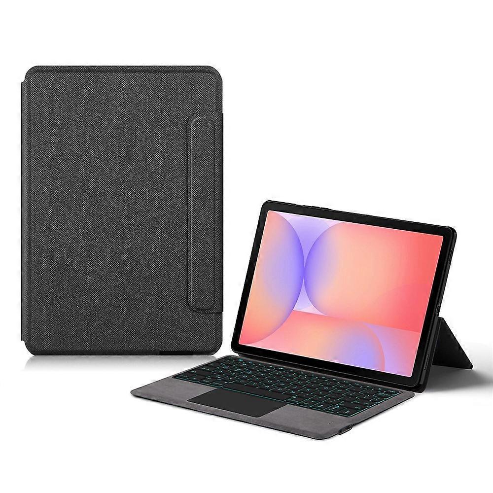 Compatible For Samsung Galaxy Tab S10 Lite Leather Case + Touchpad Bluetooth-Compatible Keyboard with Backlit