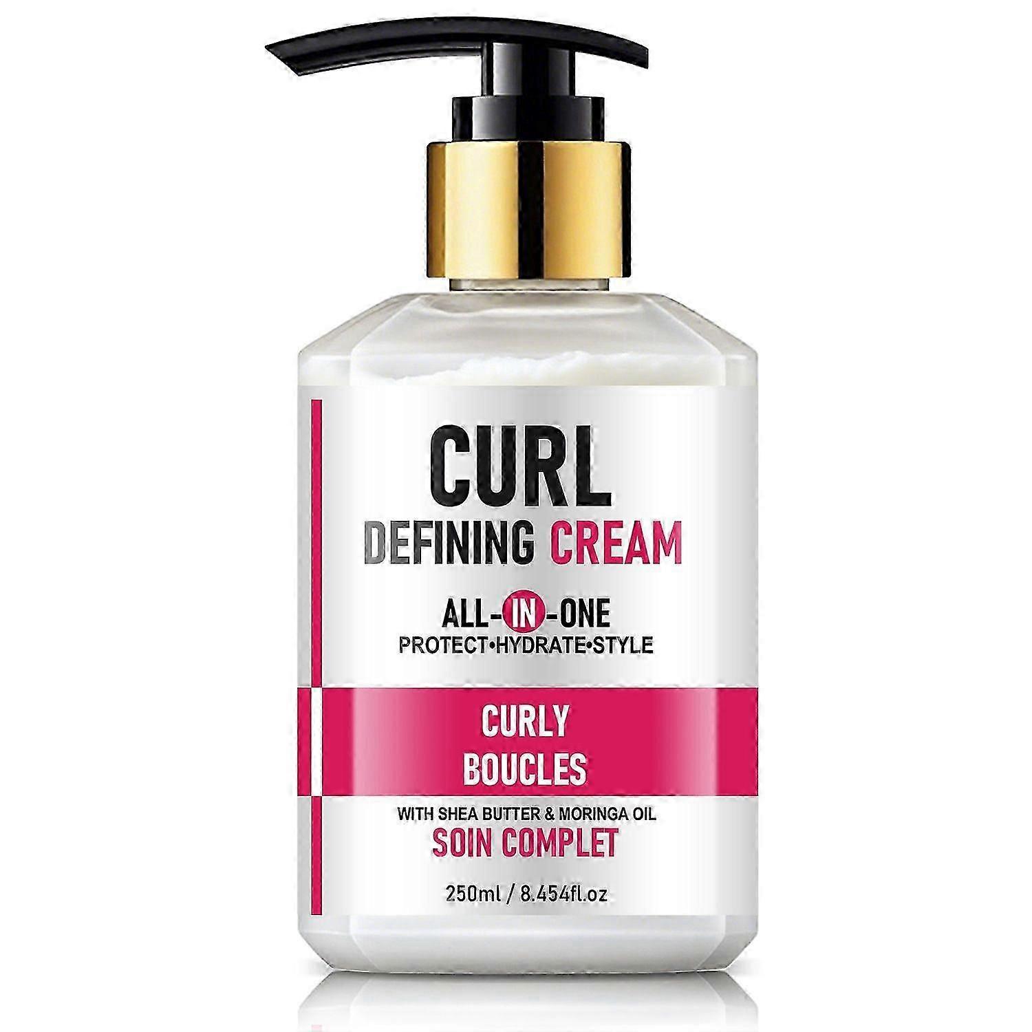 Curl Cream  Lightweight Leave-In Curl Defining Cream for Curly & Wavy Hair, Anti-Frizz Moisturizer and Curl Activator Texturizer with Moroccan Oil and