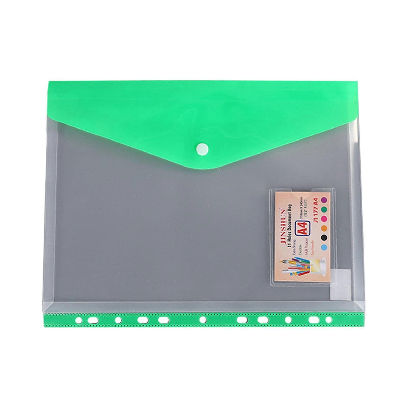A4 File Bag, 11-Hole Loose-leaf Storage Clip Compatible with Contract Paper, Transparent Student Test Folder, Home Organization Gift