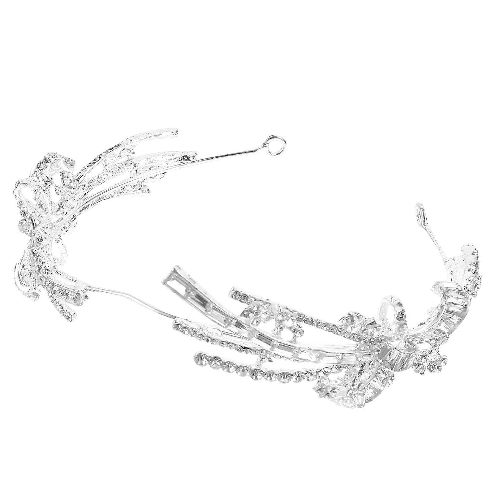 Rhinestone Crown Headband for Bride Wedding Decoration 5Pcs Pack