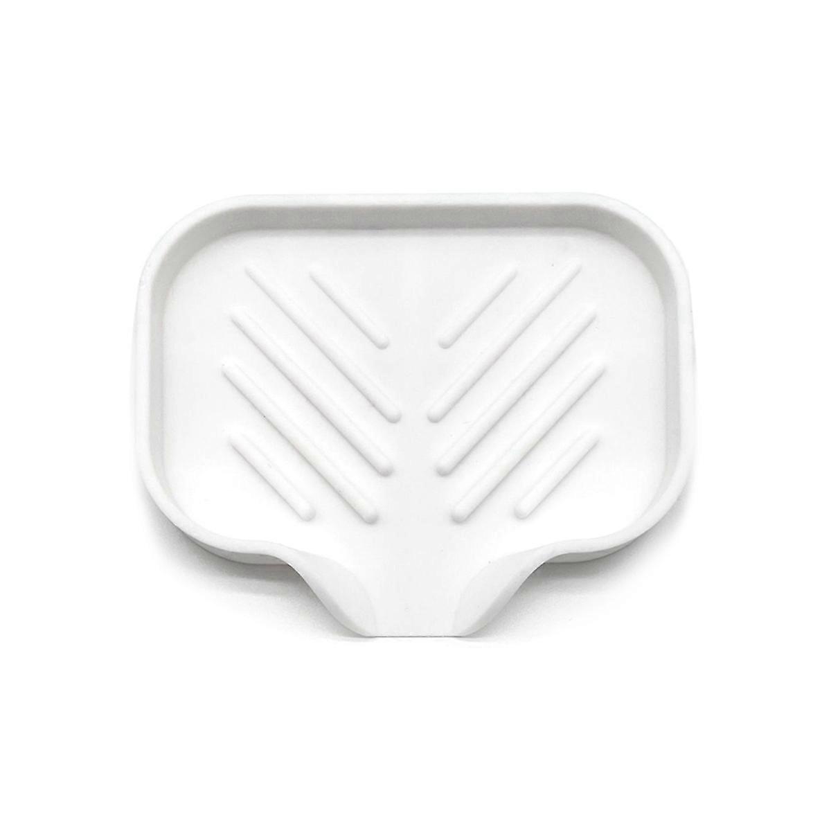 Self Draining Soap Bar Holder Silicone S white