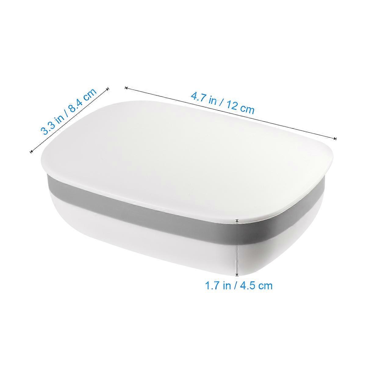 Portable Soap Container 2Pcs Waterproof Soap Box Suitable For Bathroom Outdoor Use White Storage Solution